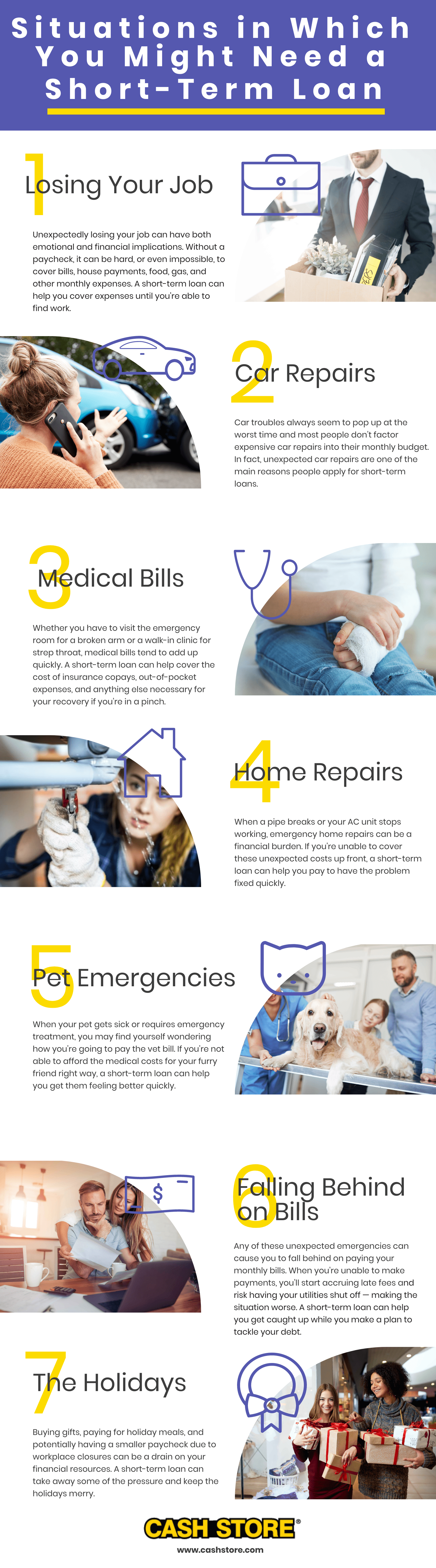 Situations In Which You Might Need a Short Term Loan infographic